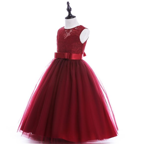 Big Kids Wedding Dress Girls Pettiskirt Lace Dress Costumes - Image 2