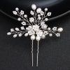 Wedding Jewelry Simple New Bride Headdress Pearl Rhinestone Hairpin Pin Wedding Jewelry Accessories - Image 5