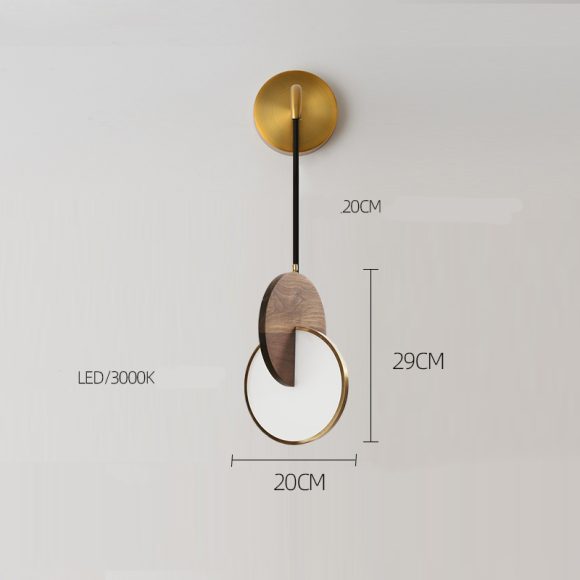 Long-line Light Atmosphere Walnut Solid Wood Chandelier - Image 3