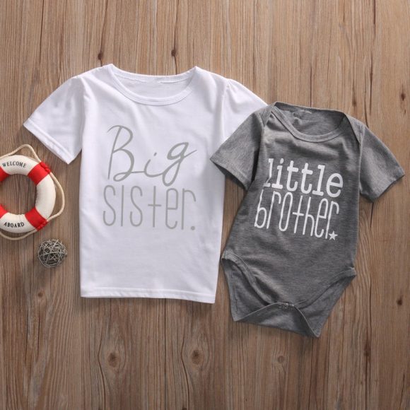 Sisters And Brothers English Printed Kids Short Sleeve - Image 2