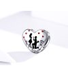 Sterling Silver S925 Creative Romantic Couple Silver Pendant - Image 2
