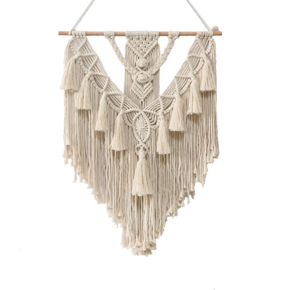 Hand-woven Pendant Macrame Wall Hanging Boho Woven Tapestry Bohemian Crafts Room Decoration Gorgeous Tapestry For Home Decor - Image 3