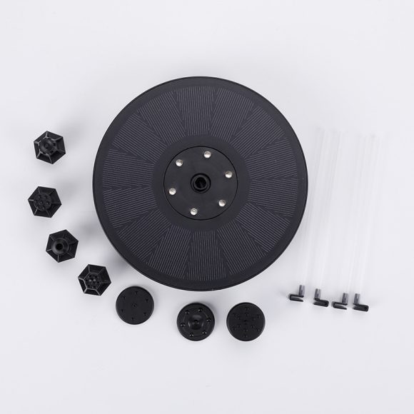 Solar Fountain Pump Fountain Light Round Floating Fountain Pump Color LED Light - Image 5
