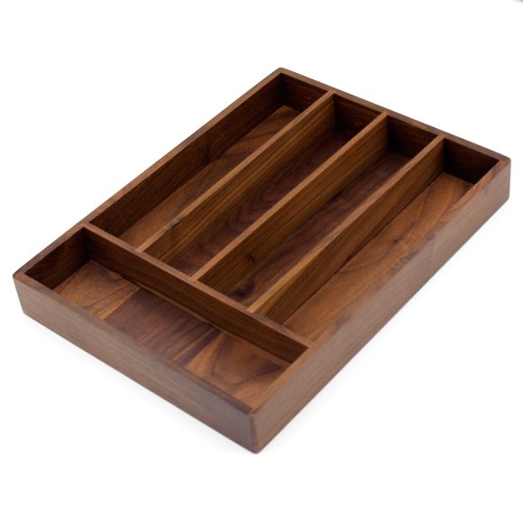 Black Walnut Western Cutlery Storage Box - Image 2