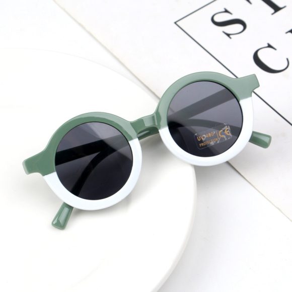 Children's Fashion Round Leopard Print Patchwork Shades - Image 4