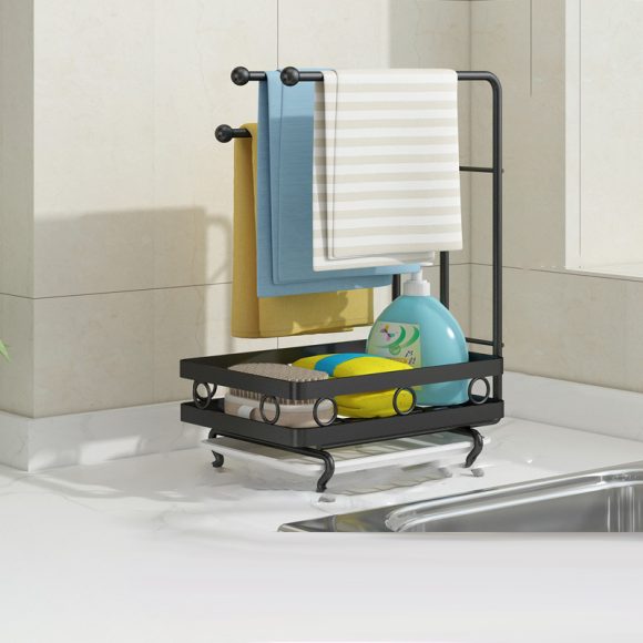 Kitchen Sink Supplies Toilet Bathroom Rag Storage Rack - Image 7