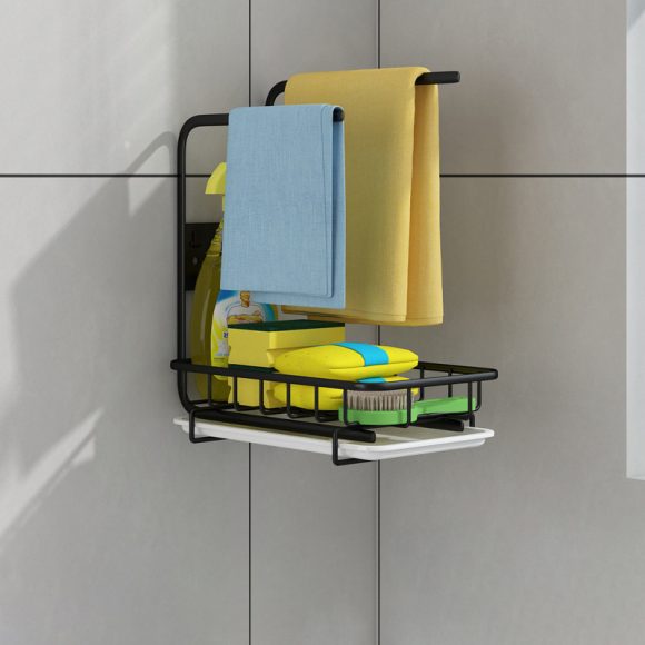 Kitchen Sink Supplies Toilet Bathroom Rag Storage Rack - Image 4