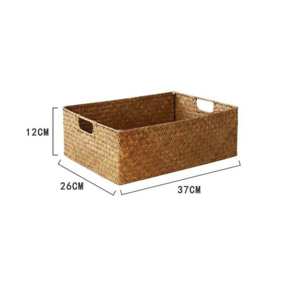 Straw Woven Rectangular Storage Baskets, Finishing Baskets, Woven Bamboo Baskets, Storage Baskets - Image 10