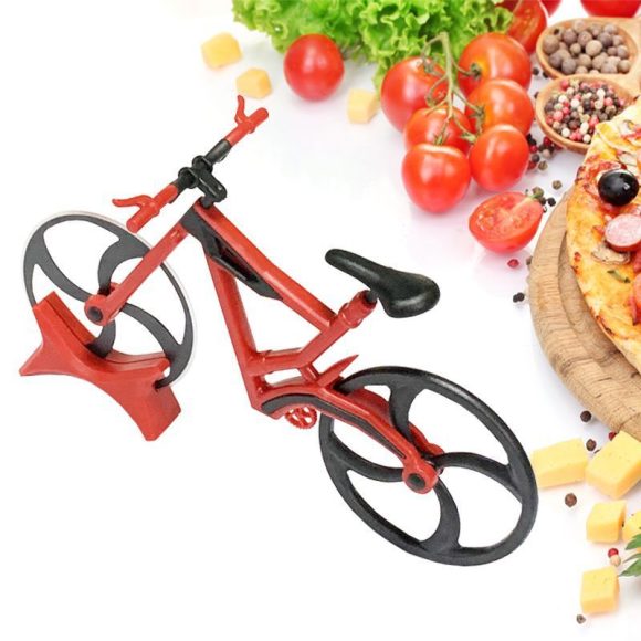 Color Boxed Stainless Steel Bicycle Pizza Cutter, Pizza Cutter, Cake Wheel, Fruit Cutter, Baking Tools - Image 4