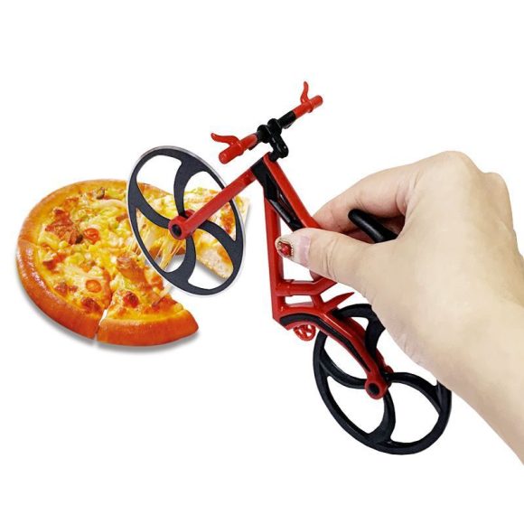 Color Boxed Stainless Steel Bicycle Pizza Cutter, Pizza Cutter, Cake Wheel, Fruit Cutter, Baking Tools - Image 2