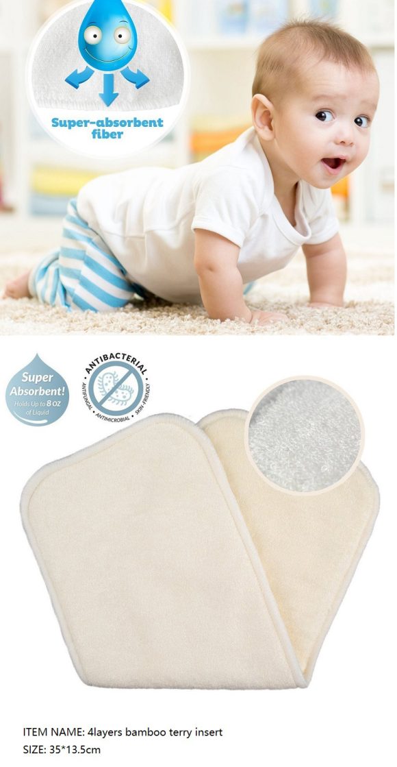 Bamboo Fiber Changing Mat Baby Diaper Diaper Insert Pad - Image 5