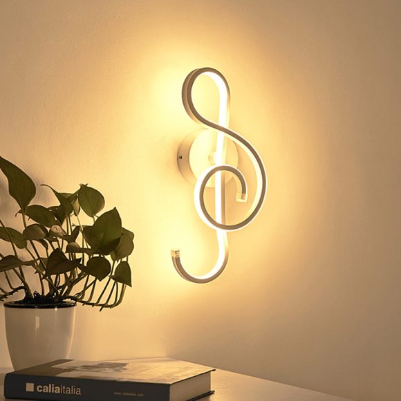 Simple And Creative Led Wall Lamp Musical Note Led Wall Lamp Background Wall Lamp Zhongshan Lamps Wholesale One On Behalf Of - Image 4