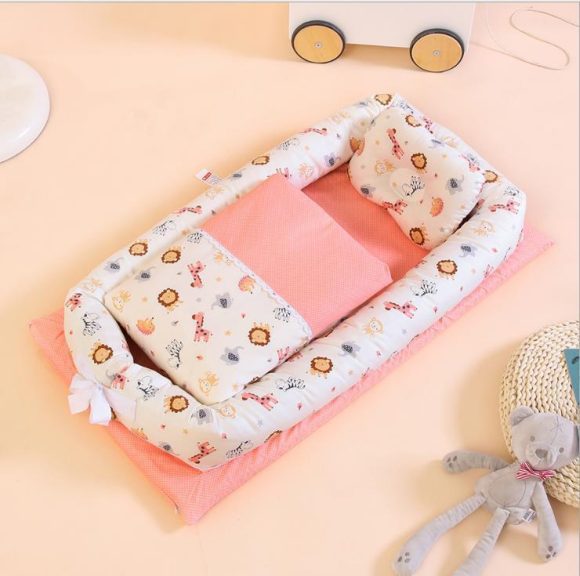 Crib Anti-pressure Newborn Foldable Portable Crib Middle Bed Baby Infant Mattress Bionic Travel Bed - Image 7