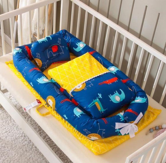 Crib Anti-pressure Newborn Foldable Portable Crib Middle Bed Baby Infant Mattress Bionic Travel Bed - Image 9