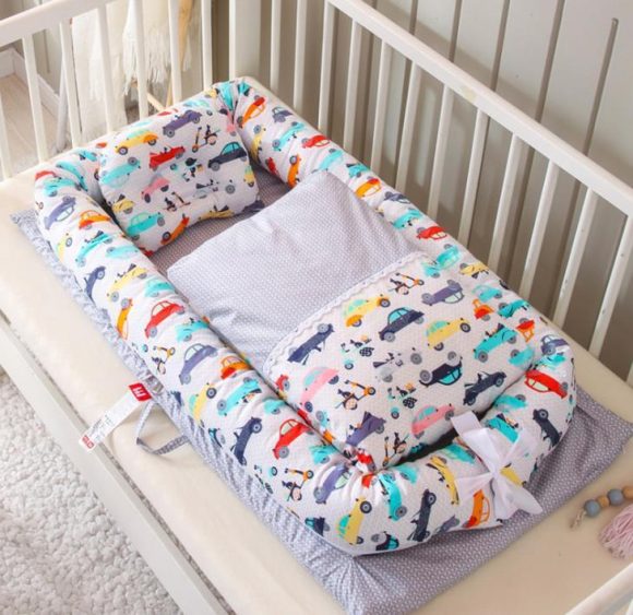 Crib Anti-pressure Newborn Foldable Portable Crib Middle Bed Baby Infant Mattress Bionic Travel Bed - Image 6