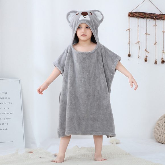 Infant Baby Bathing Hooded Bath Towel Cloak Cloak - Image 9