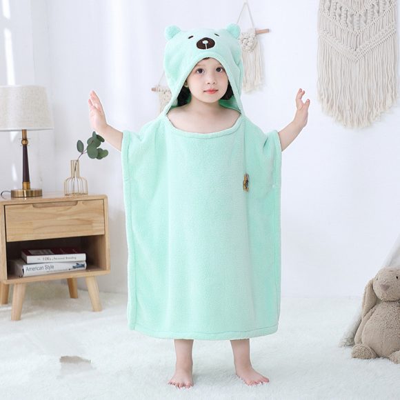 Infant Baby Bathing Hooded Bath Towel Cloak Cloak - Image 6
