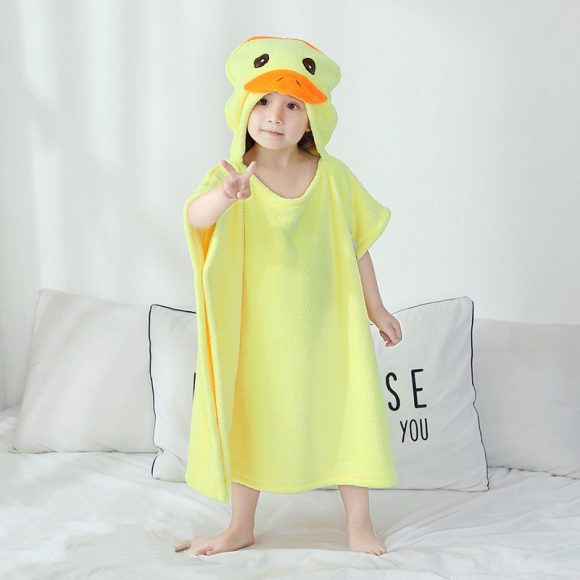 Infant Baby Bathing Hooded Bath Towel Cloak Cloak - Image 5