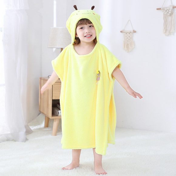 Infant Baby Bathing Hooded Bath Towel Cloak Cloak - Image 3