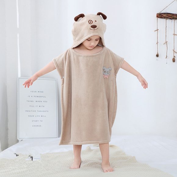 Infant Baby Bathing Hooded Bath Towel Cloak Cloak - Image 7