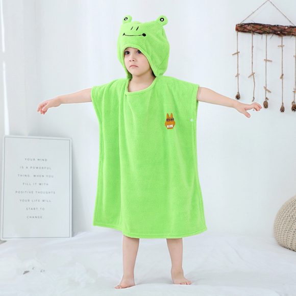 Infant Baby Bathing Hooded Bath Towel Cloak Cloak - Image 4