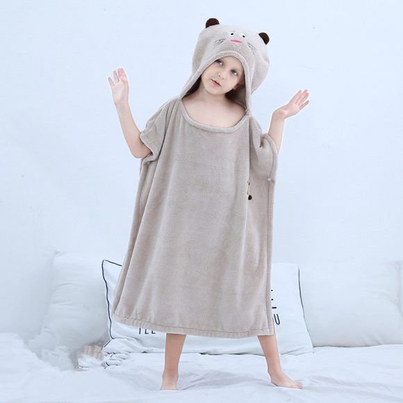 Infant Baby Bathing Hooded Bath Towel Cloak Cloak - Image 8