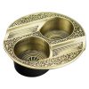 Cigar Ashtray Double Slot Retro Personality Ashtray Metal Ashtray Is Easy To Clean And Resistant To Fall
