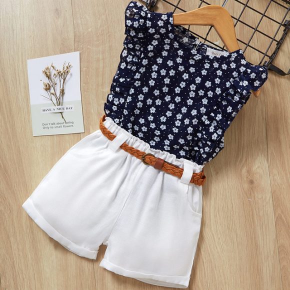 Kids Girls Clothes For Baby Girl Kids T-Shirt Shorts Suit - Image 6