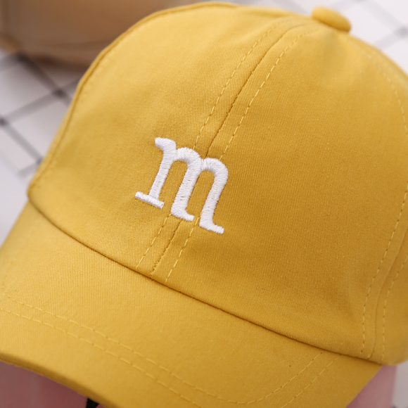 Baseball Cap Boy Letter M Embroidered Children's Cotton Spring and Autumn Hat Cap - Image 7