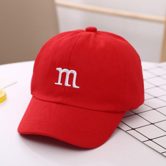 Baseball Cap Boy Letter M Embroidered Children's Cotton Spring and Autumn Hat Cap - Image 8