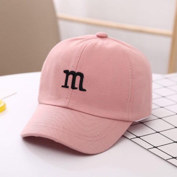 Baseball Cap Boy Letter M Embroidered Children's Cotton Spring and Autumn Hat Cap - Image 5