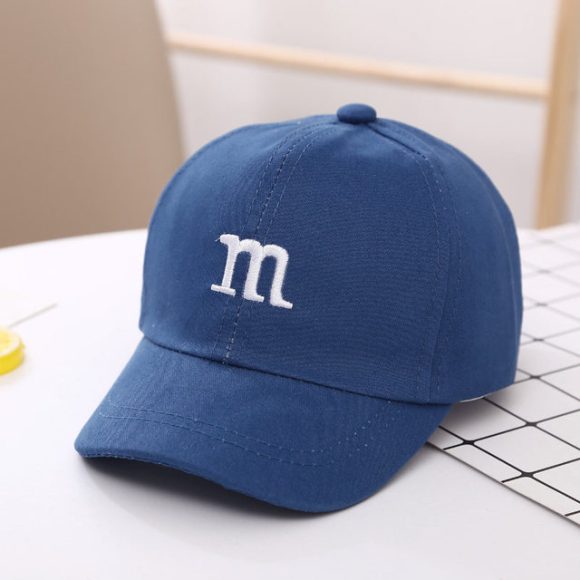 Baseball Cap Boy Letter M Embroidered Children's Cotton Spring and Autumn Hat Cap - Image 2