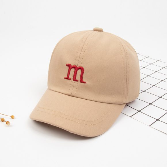 Baseball Cap Boy Letter M Embroidered Children's Cotton Spring and Autumn Hat Cap - Image 6