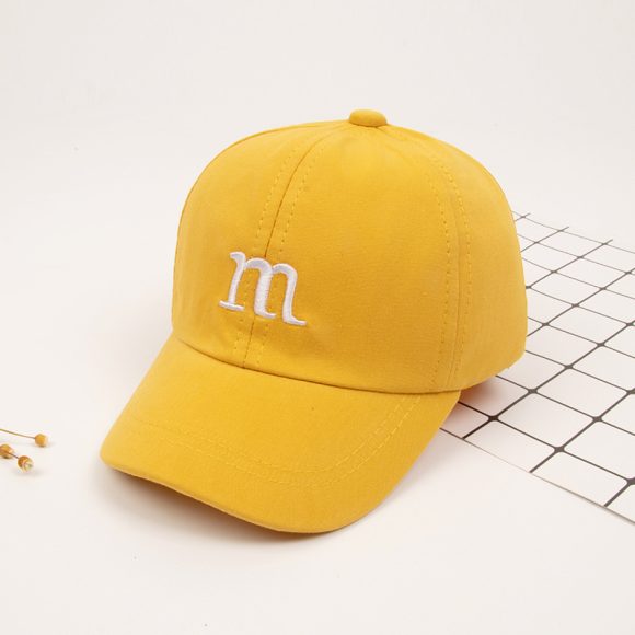 Baseball Cap Boy Letter M Embroidered Children's Cotton Spring and Autumn Hat Cap - Image 9