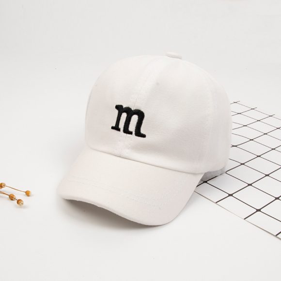 Baseball Cap Boy Letter M Embroidered Children's Cotton Spring and Autumn Hat Cap - Image 3