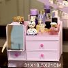 Desktop Organizer Box With Mirror Paper Towel Skin Care Product Rack - Image 2