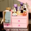 Desktop Organizer Box With Mirror Paper Towel Skin Care Product Rack - Image 6