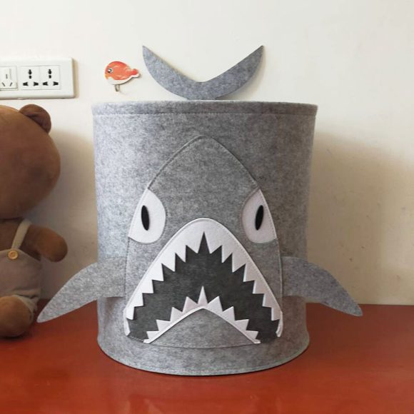 Cartoon Felt Storage Basket Toy Storage Bucket Portable Laundry Storage Basket - Image 8