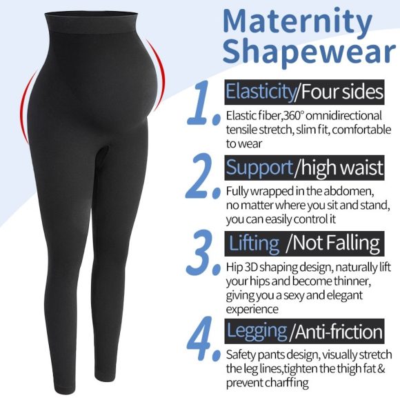 Maternity Leggings High Waist Pants Women Pregnancy Clothes - Image 4