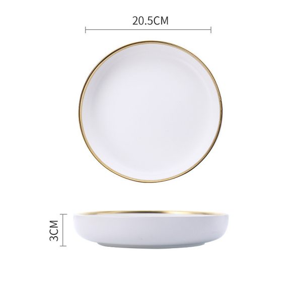 Big Soup Bowl Rice Bowl About Household Ceramic Plate - Image 9