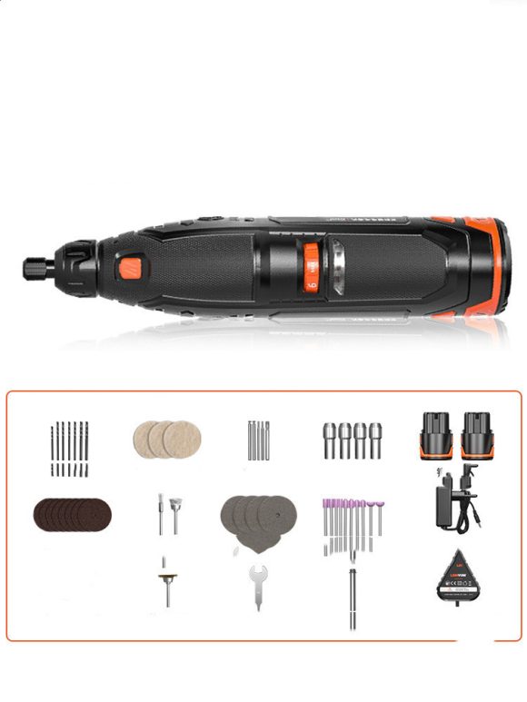 Electric Grinder Small Hand-held Electric Woodworking Engraving Complete Set Of Rechargeable Lithium Battery Micro Grinder - Image 4