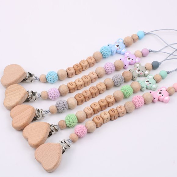 Baby products soothing beech wood mouth chain clip - Image 5