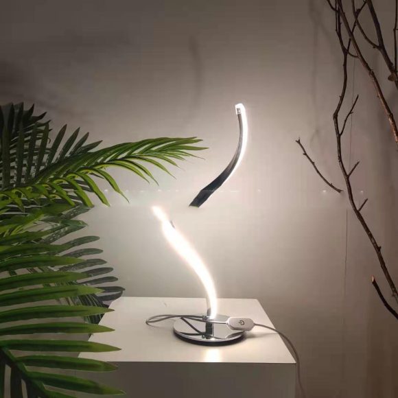 LED Spiral Table Lamp Curved Desk Bedside Lamp Cool White Warm White Touch Dimming Desk Lamp For Living Room Reading Home Decor - Image 6
