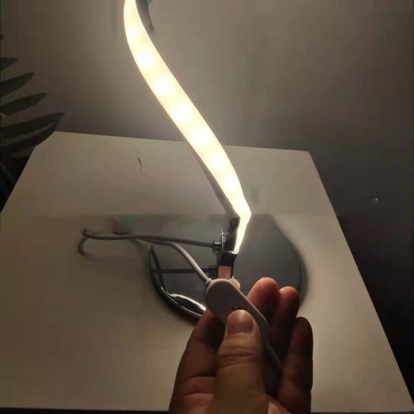LED Spiral Table Lamp Curved Desk Bedside Lamp Cool White Warm White Touch Dimming Desk Lamp For Living Room Reading Home Decor - Image 3