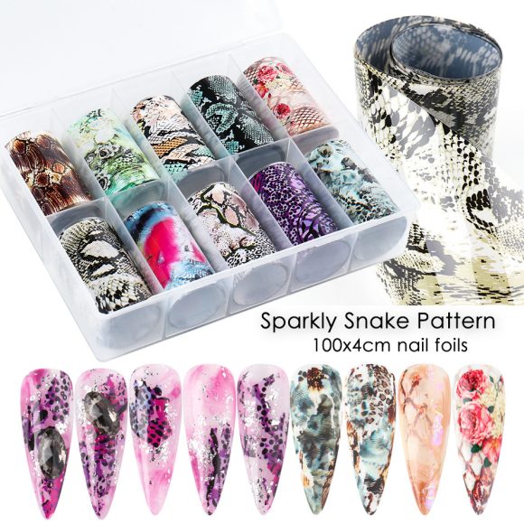 Nail Art Sticker Snake Skin Animal Grain Nail Star Paper Transfer Paper Laser Paper - Image 2
