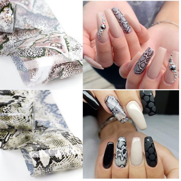 Nail Art Sticker Snake Skin Animal Grain Nail Star Paper Transfer Paper Laser Paper - Image 5