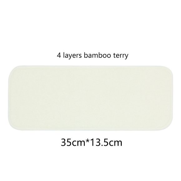 Baby Washable 4-layer Pure Bamboo Fiber Diapers Bamboo Terry Absorbent Diapers - Image 5