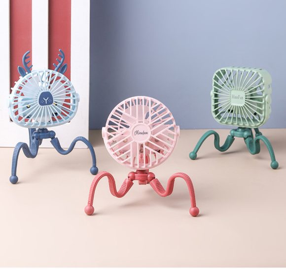 Stroller Fan Personal Portable Desk Handheld Baby Bed Car Seat Fan USB Rechargeable Fan Mini Stroller Accessories - Image 8