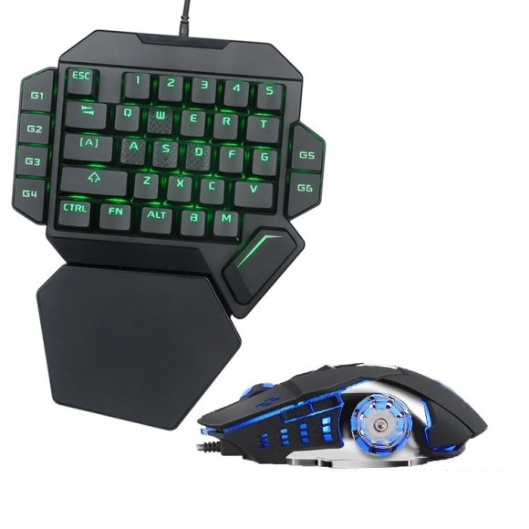 Eat Chicken One-handed Mechanical Keyboard Throne Left-handed Small Keyboard Mobile Game External Ebay Amazon Keyboard - Image 7