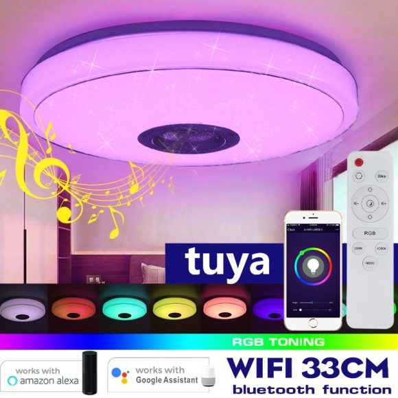 Tuya Wifi Smart Ceiling Light Led Colorful App Remote Control Bluetooth Lamps Alexa Google Home Cross-Border - Image 3